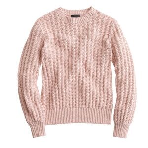 Ryan Roche for J Crew Light Pink Ribbed Cotton Sweater Size Medium